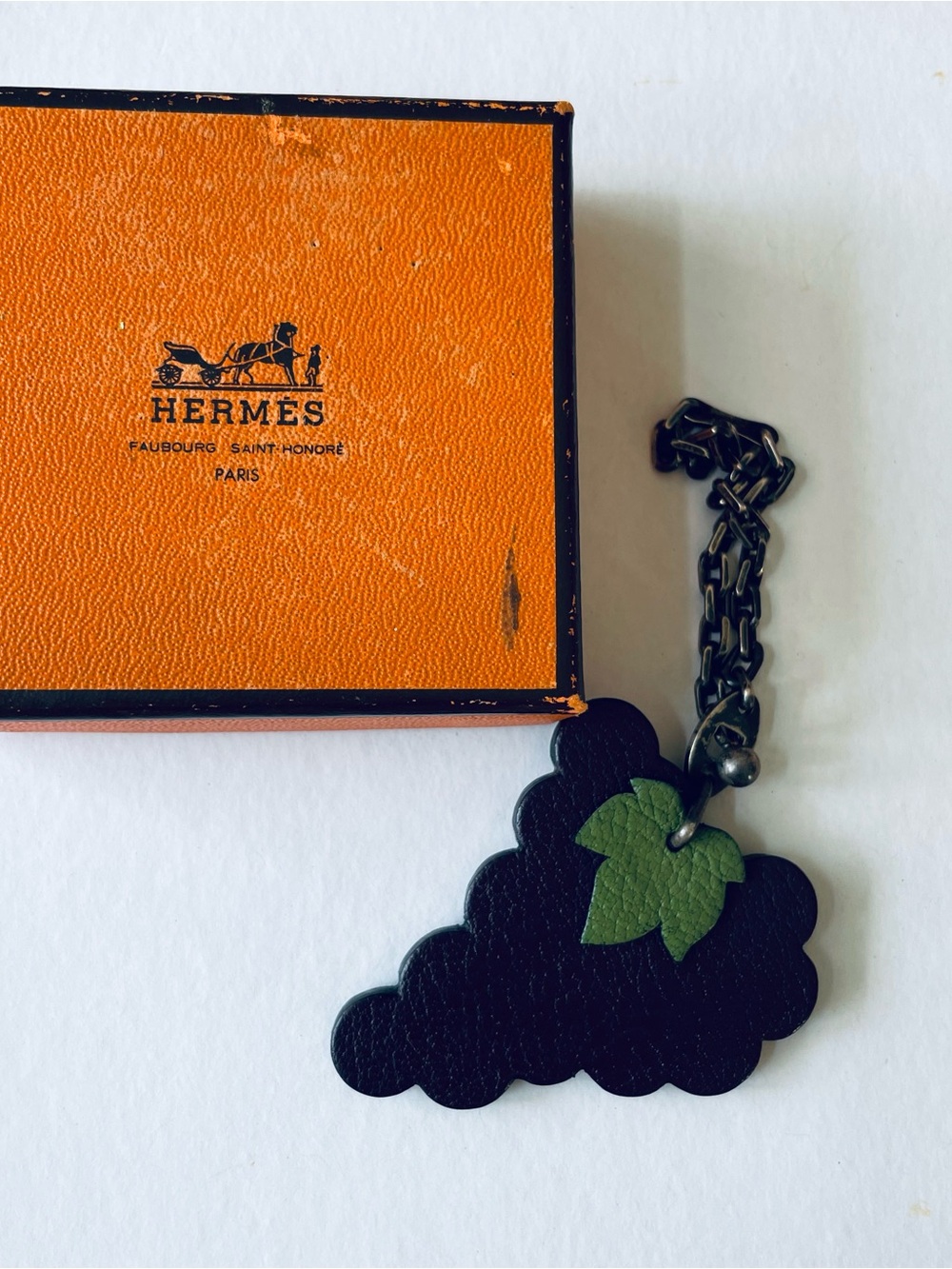 Hermes Leather Bag Charm/keychain- Rare collector’s item with original box